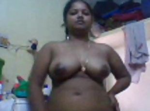 gros-nichons, amateur, indien, joufflue, naturel, seins, solo