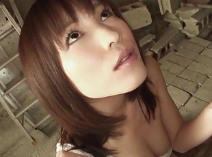 Cute Japanese teen gulps her lover's hard cock by Blowjob Fant...