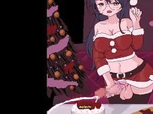 chorro-de-corrida, lesbiana, corrida, anime, hentai, navidad