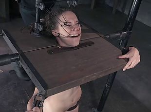 Sexy slave with nice ass getting tortured in BDSM porn