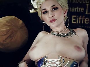 immens-glied, schwer, pornsterne, creampie, schwarz, blondine, schlafzimmer, herrlich, glied, glanz