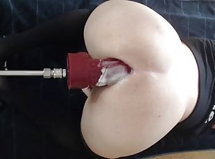 Big creamy dildo fucking a femboy booty