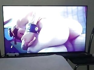 Masturbating Watching Street Fighter porn Chun Li pussy Creampied a...