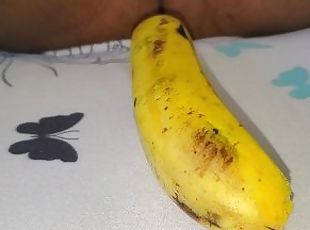 masturbacija, pička-pussy, analano, beli, banana