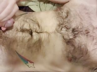 Hairy Otter with star tattoos blasts a huge load cumshotoad or cum ...