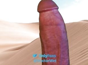 I BEAT MY COCK TO FEET IN DESERT!!!