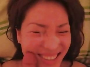 cumshot, hardcore, japansk, par, pov, ansiktssprut, sprut, vacker-pretty, koreansk, sugande