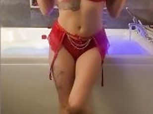 Valentine's day. beauty in the jacuzzi, erotica, masturbation, foam...