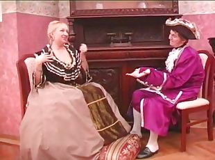 Big tits milf in a fancy costume has her coochie nailed till orgasm