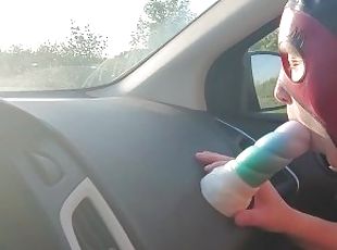 A Mystic and Lush Filled Car Ride - Sexy girl masturbates while dri...