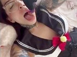 Your giantess Ashley Sailor plays with tiny toys part 2 (vore, devo...