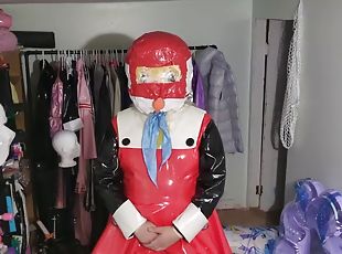 shemale, amatör, hemmagjord, bdsm, fetisch, latex, ensam, bondage