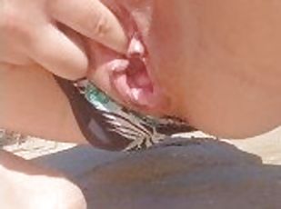 masturbation, pisser, public, amateur, babes, plage, fétiche, solo, bikini