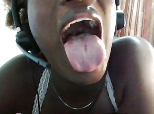Submissive Ebony Step Sister Open Wide Do You See The Cum Stains On...