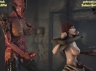 Liara and female shepard fucked hardcore by monster demons 3d anima...