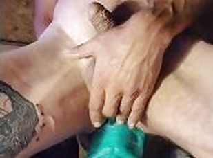 grande, anal, gay, dildo, sozinho