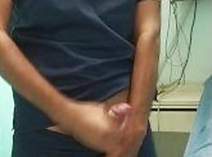 masturbare-masturbation, amatori, jet-de-sperma, doctor, gay, laba, sperma, solo, spital, alb