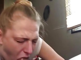 Amateur Sex Blond Mom Slurping His Penis And Using H P2