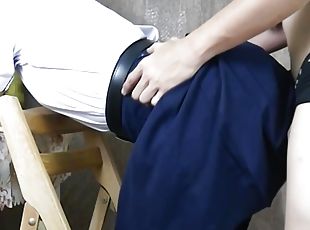 Fuck Thai student wife Creampie tight pussy before fuck use socks p...