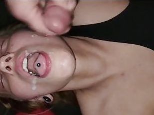 svær, amatør, babes, blowjob, cumshot, handjob, ludder, pov, cum, blond