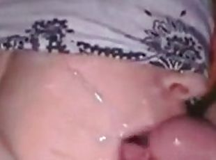 amateur, mamada, casero, bragas, novia, facial, dormitorio, ojos-vendados