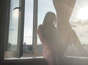 cul, gros-nichons, masturbation, chatte-pussy, babes, maison, branlette, butin, pieds, naturel