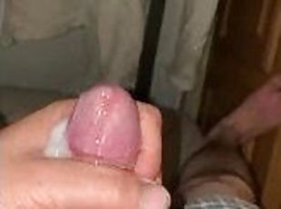 masturbation, fitta-pussy, amatör, cumshot, gigantisk-kuk, juckande, sprut, ensam, kuk