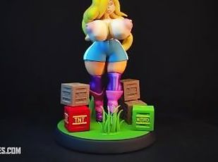 Tawna bandicoot with shorts resine figure