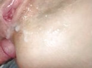 pussy, amatør, eldre, cumshot, milf, mamma, creampie, par, pov, cum