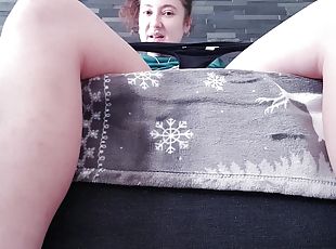 Slutty Girl Secretly Plays With Wet Pussy Under The Table Masturbat...