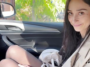 Stranger Girl With Anal Plug Masturbates In My Car