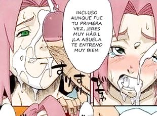 Sakura termino follando la polla de naruto porque su novio no le da