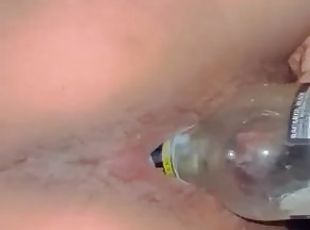 Horny gf puts wine bottle inside her tight vegina... Gf ne chut me ...