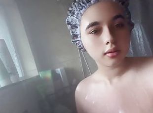 Bbw taking a shower