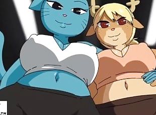 Gumball`s Mom Hard Fucking In Gym And Getting Creampie  Furry Henta...