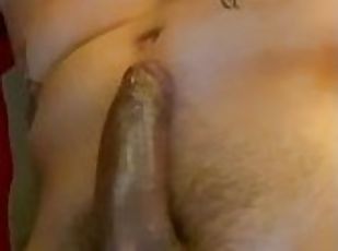 svær, onani, amatør, cumshot, stor-pikk, handjob, runking, cum, alene, pikk