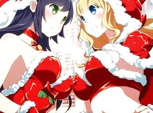Christmas party stepsisters got exited for special gift anime henta...