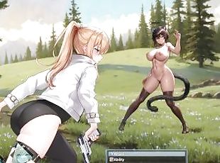 cur, tate-mari, monstru, fundulet, blonda, animatie, hentai