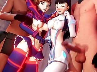 Chie And Yukiko Gets Gangbang While Cosplaying Ryuko and Satsuki[Pe...