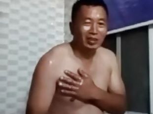 asiatique, papa, masturbation, gay, branlette, chinoise, pappounet