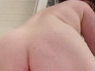 Pawg rides monster cock in the bathroom