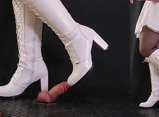 amateur, hardcore, pieds, italien, fétiche, bottes, femme-dominatrice, cuir, serveuse