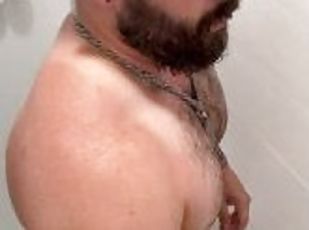 Muscular Tatted Bald Bearded man Showers after a Long DayOF@TattedB...