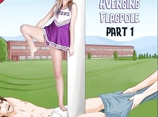 Aurora's Flagpole (Extreme Ballbusting Facesitting Cheerleaders) (P...