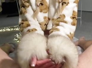 fur fetish teddy gives handjob, blowjob and fursex - furcouple fran...