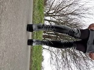 Leather boots