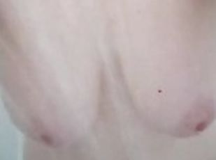 bañando, tetas-grandes, amateur, natural, tetas, fetichista, ducha, a-solas, húmedo