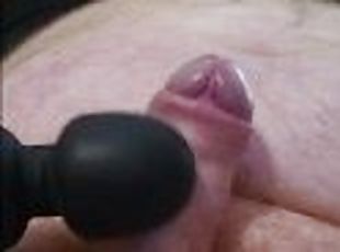 Daddy Gets Cock Edged with Toy & Cumshot