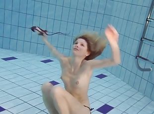 See a beautiful Russian girl Nastya under water