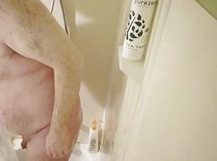 Little Sissy Sub Dances and poses Sexy in the shower Hot Soapy Acti...